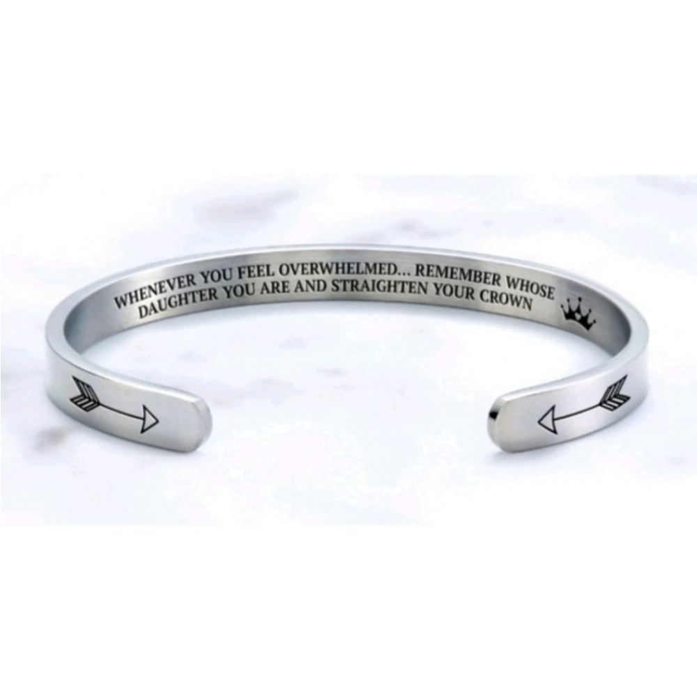 Daughter Bangle Straighten Your Crown Bracelet NIP